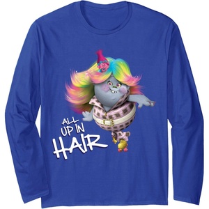 image:imageTrolls All up in Hair Long Sleeve TShirtRoyal Blue