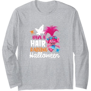 image:imageTrolls Halloween  Have A Hair Raising Halloween Long Sleeve TShirtHeather Grey