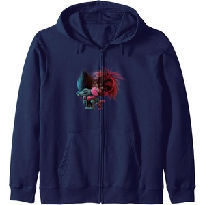 image:imageTrolls World Tour  Branch amp Poppy Zip HoodieNavy Blue