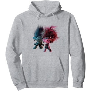 image:imageTrolls World Tour  Branch and Poppy Float Pullover HoodieHeather Grey