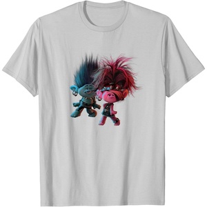 image:imageTrolls World Tour  Branch and Poppy Float TShirtSilver Grey