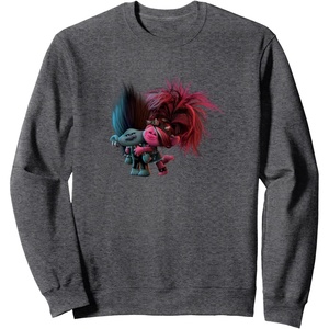 image:imageTrolls World Tour  Branch and Poppy SweatshirtDark Heather Grey