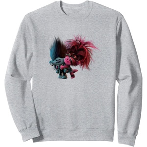 image:imageTrolls World Tour  Branch and Poppy SweatshirtHeather Grey