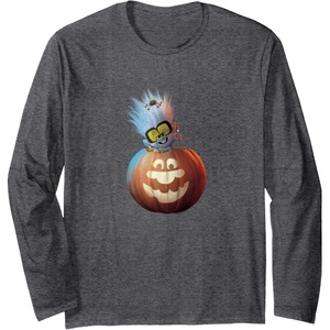 image:imageTrolls World Tour  Diamond in Pumpkin Long Sleeve TShirtDark Heather Grey