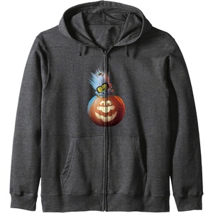 image:imageTrolls World Tour  Diamond in Pumpkin Zip HoodieDark Heather Grey