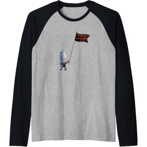 image:imageTrolls World Tour  Guy Diamond Tiny Diamond Raglan Baseball TeeBlackAthletic Heather
