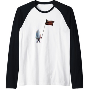 image:imageTrolls World Tour  Guy Diamond Tiny Diamond Raglan Baseball TeeBlackWhite