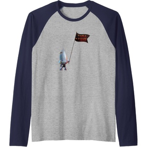 image:imageTrolls World Tour  Guy Diamond Tiny Diamond Raglan Baseball TeeNavy BlueAthletic Heather