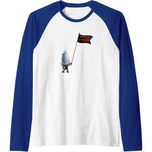 image:imageTrolls World Tour  Guy Diamond Tiny Diamond Raglan Baseball TeeRoyal BlueWhite