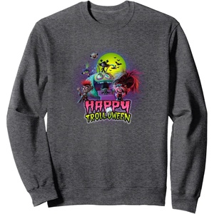 image:imageTrolls World Tour  Happy Trolloween SweatshirtDark Heather Grey