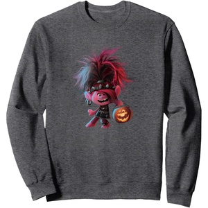 image:imageTrolls World Tour  Poppy amp Pumpkin SweatshirtDark Heather Grey