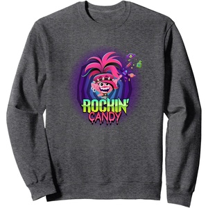 image:imageTrolls World Tour  Rockin Candy SweatshirtDark Heather Grey