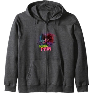 image:imageTrolls World Tour  Scary Pair Zip HoodieDark Heather Grey