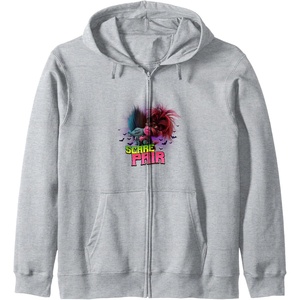 image:imageTrolls World Tour  Scary Pair Zip HoodieHeather Grey