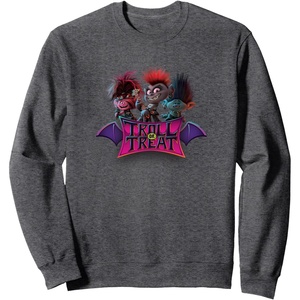 image:imageTrolls World Tour  Troll Or Treat SweatshirtDark Heather Grey