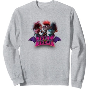 image:imageTrolls World Tour  Troll Or Treat SweatshirtHeather Grey