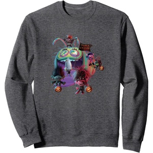 image:imageTrolls World Tour  Trolls World Tour  Troll Or Treat SweatshirtDark Heather Grey