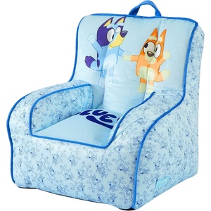 image:imageTrolls World Tour Kids Nylon Bean Bag Chair with Piping amp Top Carry HandleBluey