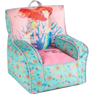 image:imageTrolls World Tour Kids Nylon Bean Bag Chair with Piping amp Top Carry HandleLittle Mermaid