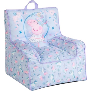 image:imageTrolls World Tour Kids Nylon Bean Bag Chair with Piping amp Top Carry HandlePeppa Pig