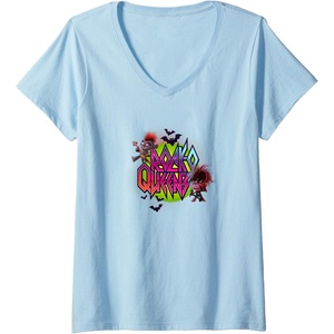 image:imageWomens Trolls World Tour  RockO Queens VNeck TShirtBaby Blue