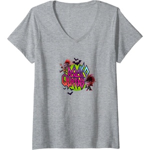 image:imageWomens Trolls World Tour  RockO Queens VNeck TShirtHeather Grey