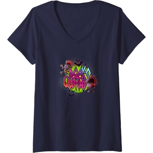 image:imageWomens Trolls World Tour  RockO Queens VNeck TShirtNavy Blue