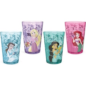 image:imageZak Designs 145oz DreamWorks Trolls World Tour Nesting Tumbler Set Includes Durable Plastic Cups Fun Drinkware is Perfect for Kids 4pk 145oz Poppy amp FriendsBelle  Jasmine  Ariel