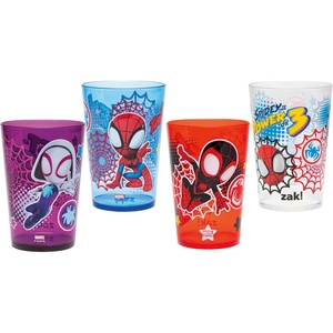 image:imageZak Designs 145oz DreamWorks Trolls World Tour Nesting Tumbler Set Includes Durable Plastic Cups Fun Drinkware is Perfect for Kids 4pk 145oz Poppy amp FriendsSpidey and His Amazing Friends