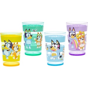 image:imageZak Designs 145oz DreamWorks Trolls World Tour Nesting Tumbler Set Includes Durable Plastic Cups Fun Drinkware is Perfect for Kids 4pk 145oz Poppy amp FriendsBluey