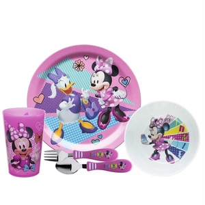 image:imageZak Designs Dreamworks Trolls 2 Movie Poppy Branch Kids BPAFree Dinnerware Set Includes Plate Bowl Tumbler and Water Bottle Made of Durable Material and Perfect for Kids 4 Piece Set TROU2870Minnie  Daisy