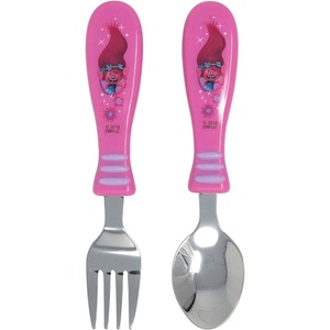 image:imageZak Designs TROG3180 Trolls Fork and Spoon Set Poppy 2piece set TROG3180D