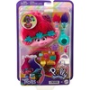 image:imagePolly Pocket Trolls Compact Playset with 2 Micro Dolls amp13 Accessories Poppy Exterior with Soft Hair Collectible Toy Includes Poppy amp Branch