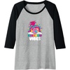image:imageTrolls  Rainbow Vibes Raglan Baseball TeeBlackAthletic Heather