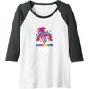 image:imageTrolls  Rainbow Vibes Raglan Baseball TeeDark Heather GreyWhite
