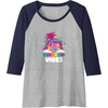 image:imageTrolls  Rainbow Vibes Raglan Baseball TeeNavy BlueAthletic Heather