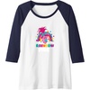 image:imageTrolls  Rainbow Vibes Raglan Baseball TeeNavy BlueWhite