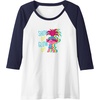 image:imageTrolls  Show Up Glow Up Raglan Baseball TeeNavy BlueWhite