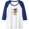 image:imageTrolls  Show Up Glow Up Raglan Baseball TeeRoyal BlueWhite