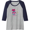 image:imageTrolls  Turn It Up Raglan Baseball TeeNavy BlueAthletic Heather