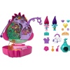 image:imagePolly Pocket Trolls Compact Playset with 2 Micro Dolls amp13 Accessories Poppy Exterior with Soft Hair Collectible Toy Includes Poppy amp Branch