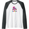 image:imageTrolls  Rainbow Vibes Raglan Baseball TeeDark Heather GreyWhite