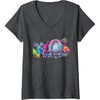 image:imageWomens DreamWorks Trolls All Troll Friends VNeck TShirtDark Heather Grey