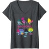 image:imageWomens DreamWorks Trolls Band Together BroZone Poppy and Viva VNeck TShirtDark Heather Grey