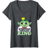 image:imageWomens DreamWorks Trolls Band Together King Gristle VNeck TShirtDark Heather Grey