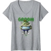 image:imageWomens DreamWorks Trolls Band Together King Gristle VNeck TShirtHeather Grey