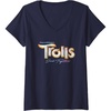 image:imageWomens DreamWorks Trolls Band Together Movie Logo VNeck TShirtNavy Blue