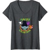 image:imageWomens Trolls Happy Haunting VNeck TShirtDark Heather Grey