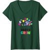 image:imageWomens Trolls Party Crew VNeck TShirtDark Green