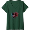 image:imageWomens Trolls World Tour  Branch and Poppy VNeck TShirtDark Green